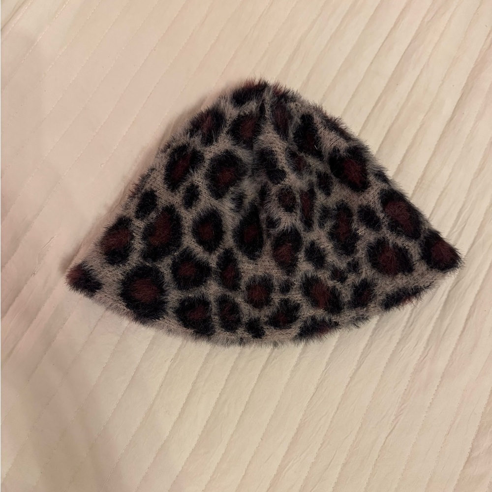 Urban Outfitters Animal Print Fuzzy Hat